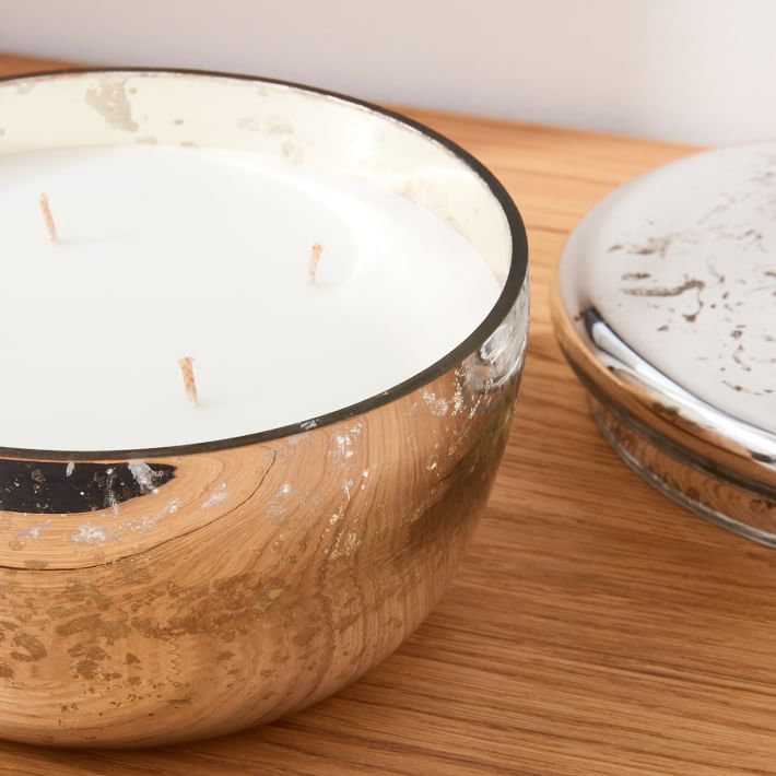 Lidded Mercury Glass Candle thumbnail 2
