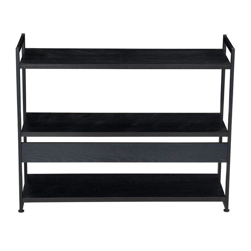 Onyx 3 Tier Wide Stylish Etagere Bookcase thumbnail 3