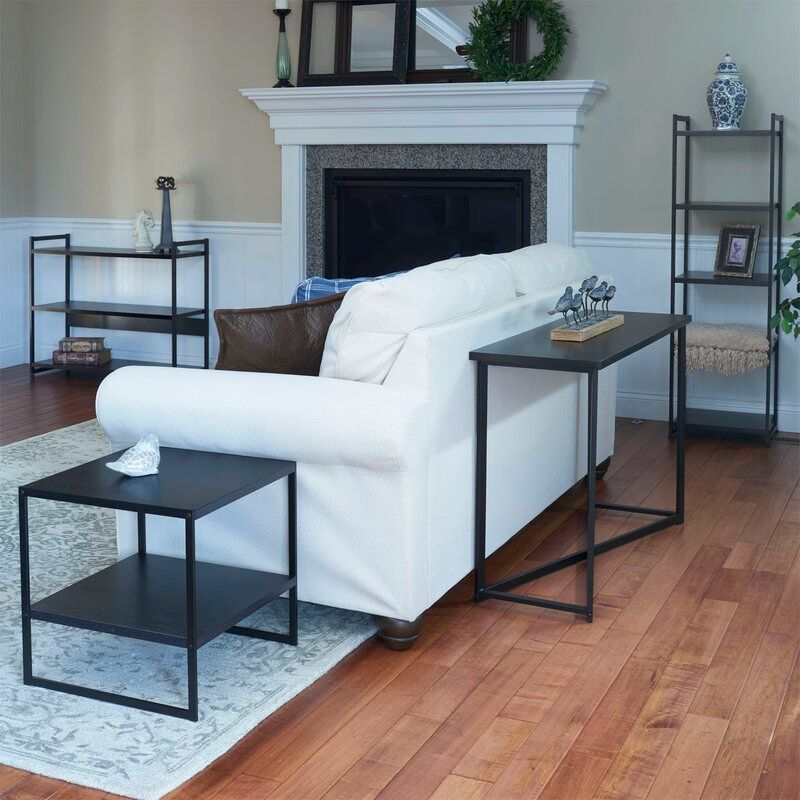 Onyx 3 Tier Wide Stylish Etagere Bookcase thumbnail 5