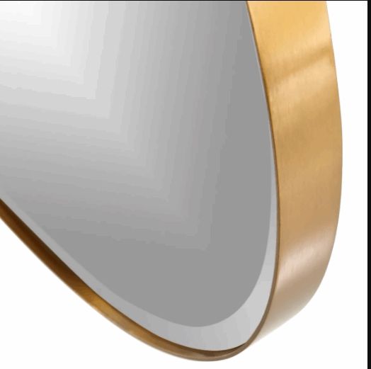 Edge Brass Round Wall Mirror thumbnail 2