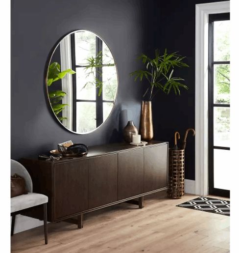 Edge Brass Round Wall Mirror thumbnail 3
