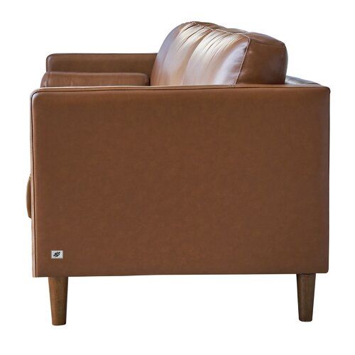 Gillmore 3 Piece Genuine Leather Living Room Set thumbnail 2