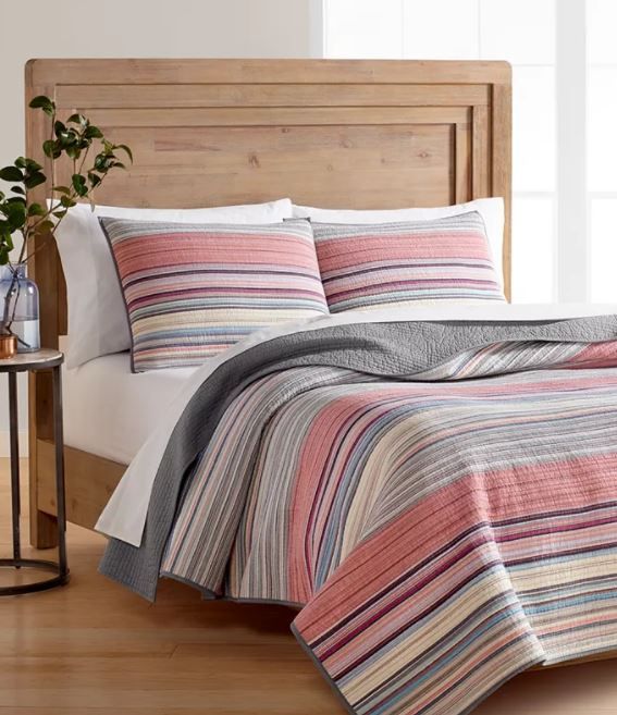 Rustic Yarn Dyed Stripe Cotton TwinTwin XL Quilt thumbnail 2