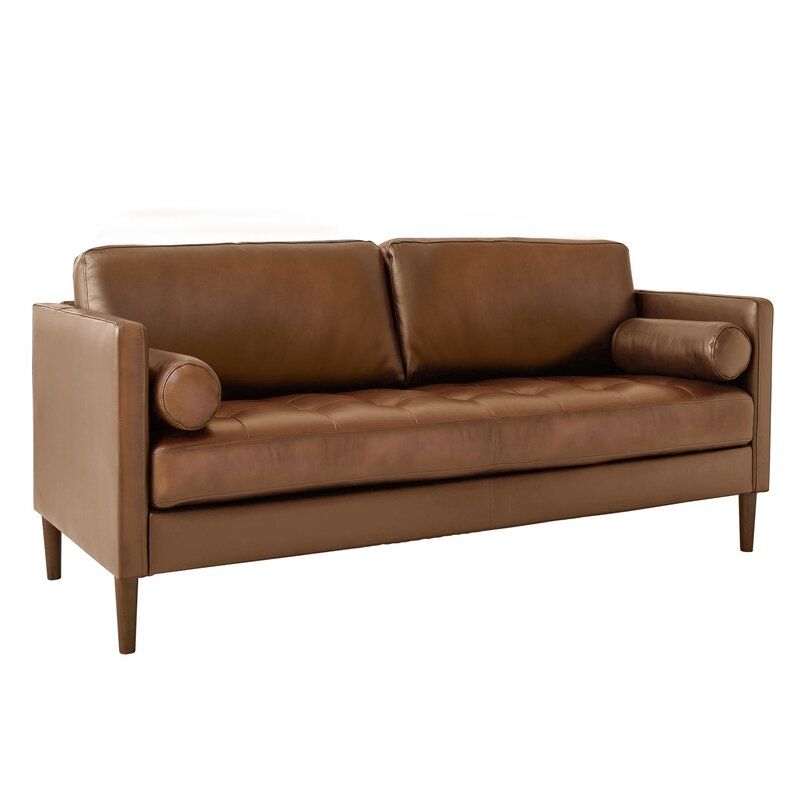 Gillmore 3 Piece Genuine Leather Living Room Set1 thumbnail 3
