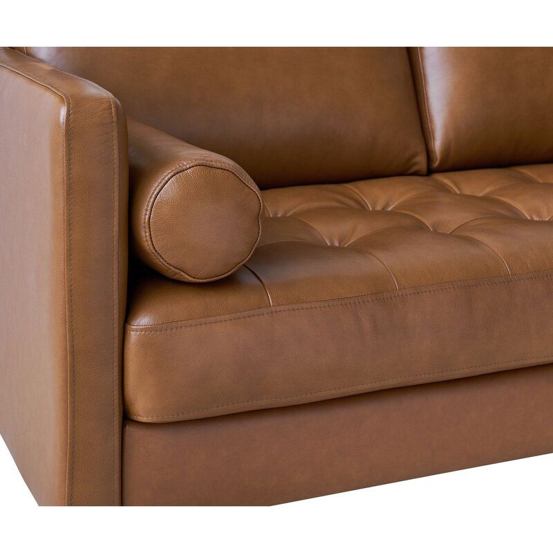 Gillmore 3 Piece Genuine Leather Living Room Set1 thumbnail 5