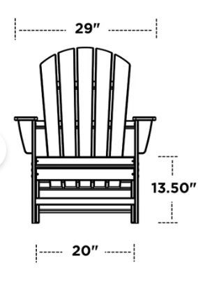 Nautical Recycled Plastic Adirondack Chair thumbnail 3