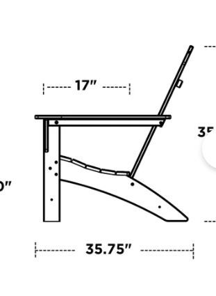 Nautical Recycled Plastic Adirondack Chair thumbnail 4