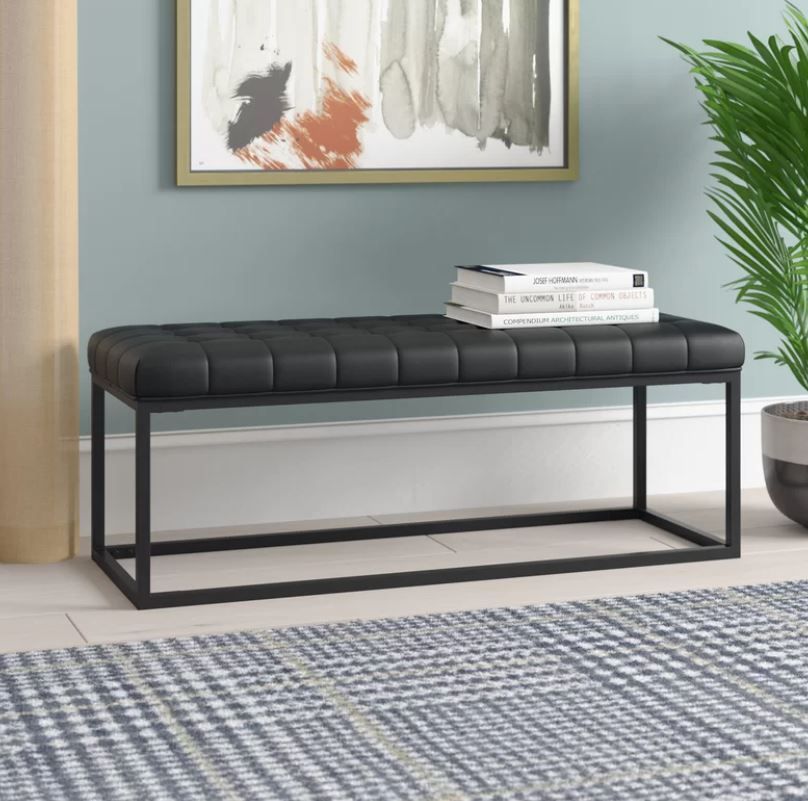 Feld Faux Leather Bench thumbnail 4