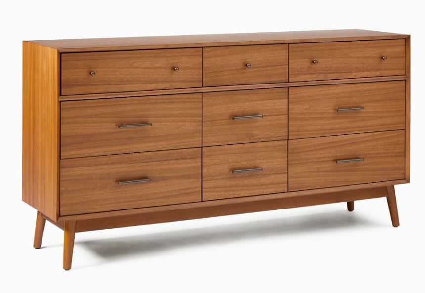 Mid-Century 9-Drawer Dresser - Acorn thumbnail 2