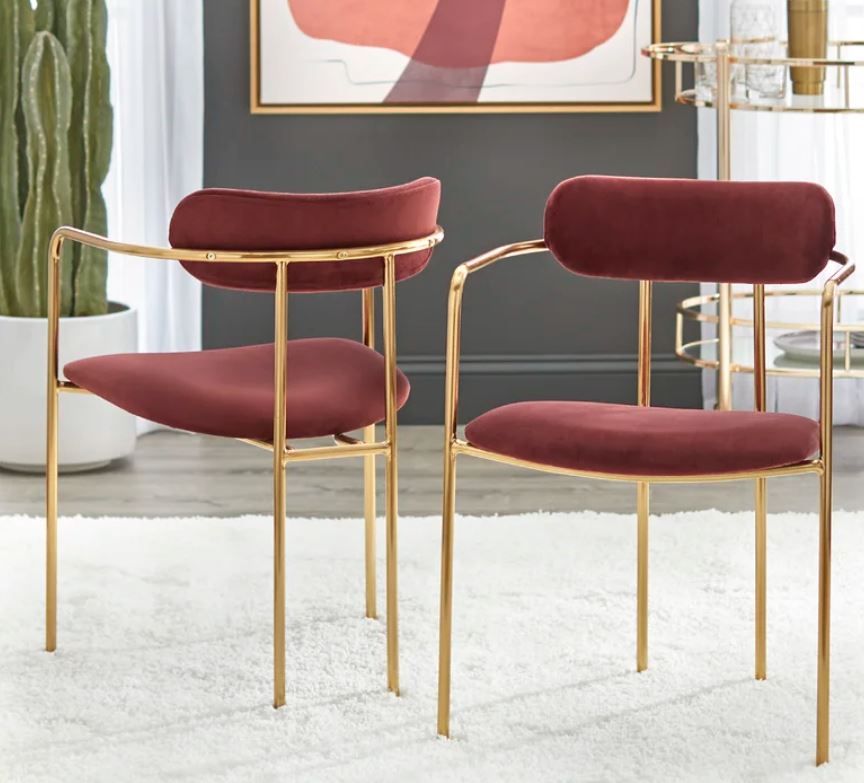 Carrigan Velvet Upholstered Side Chair thumbnail 2