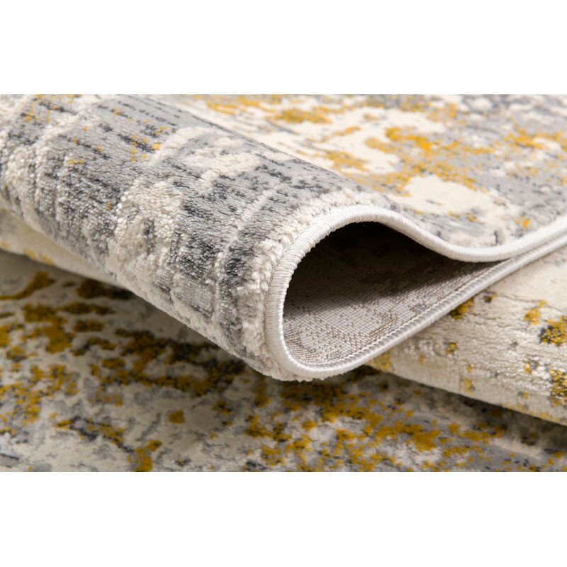 Tylor Abstract Gold Area Rug-7'8"x10'8" thumbnail 5