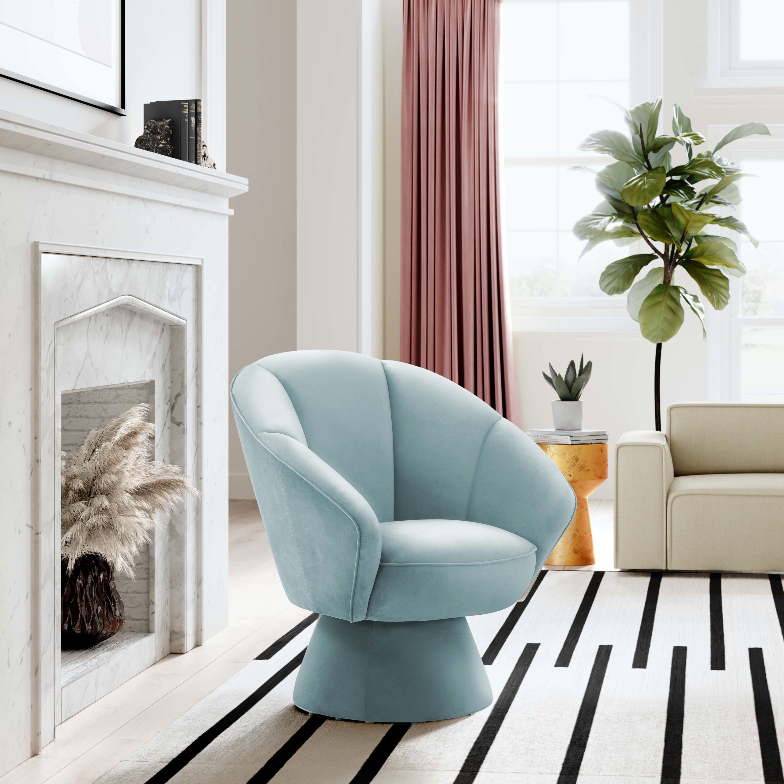 Bliss Light Blue Accent Chair thumbnail 5
