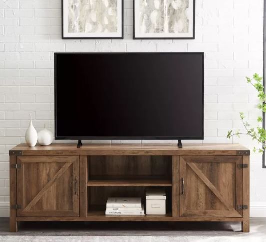 Modern Farmhouse Barn Door TV Stand thumbnail 2