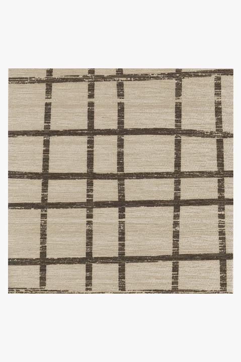 Modern Grid Creme Rug -5'x7' thumbnail 3