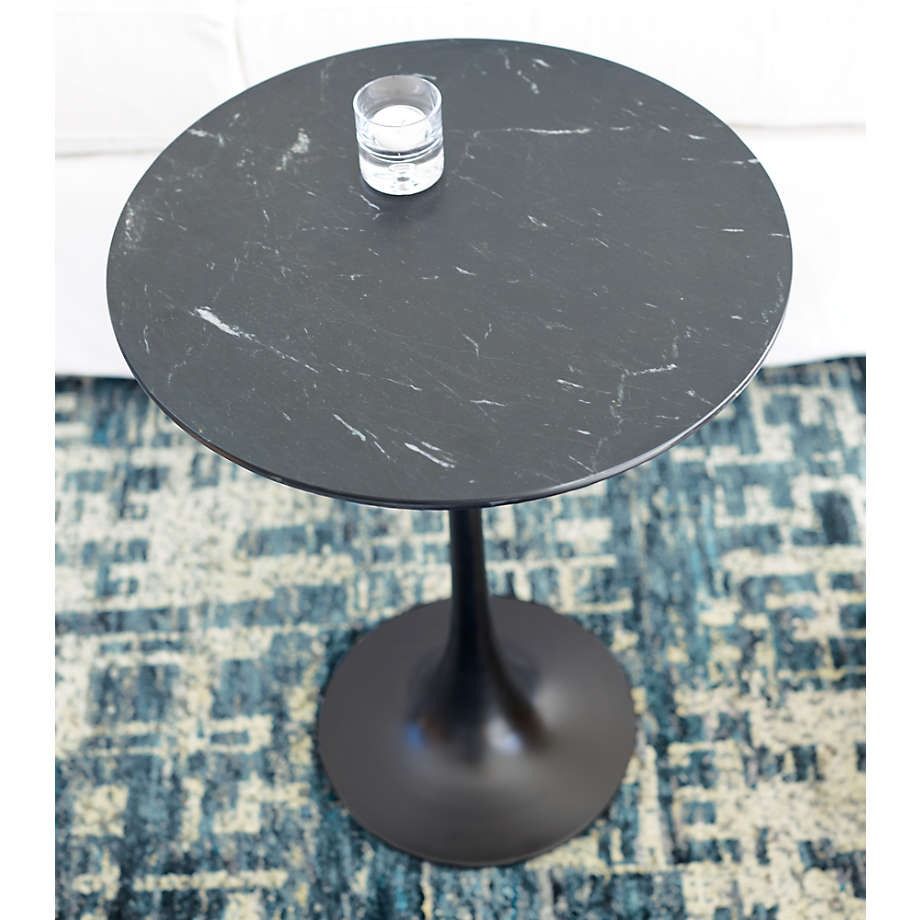 Nero Black Marble Accent Table thumbnail 3