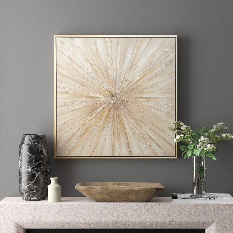Contemporary Bursting Framed Graphic Art Print on Canvas thumbnail 2