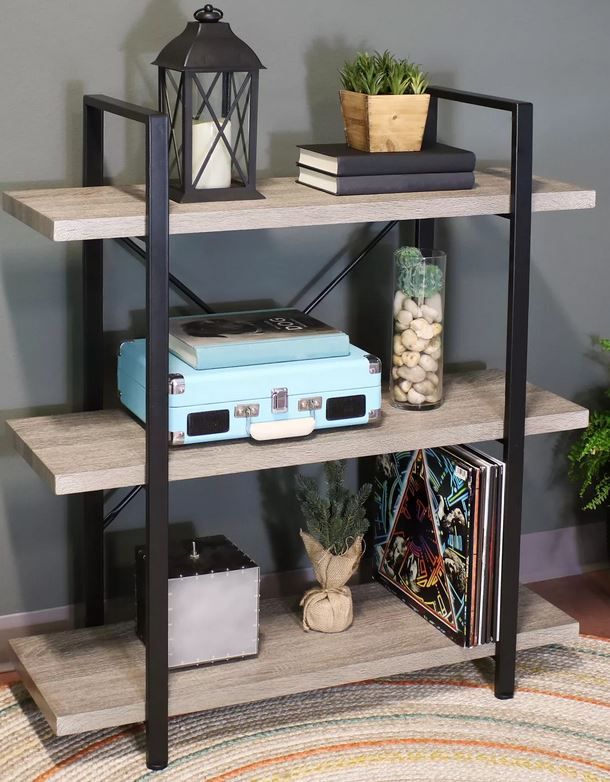 Tier Industrial Style Freestanding Open Shelf thumbnail 4