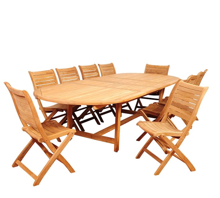 Nassau Teak Extending Oval Dining Table thumbnail 3