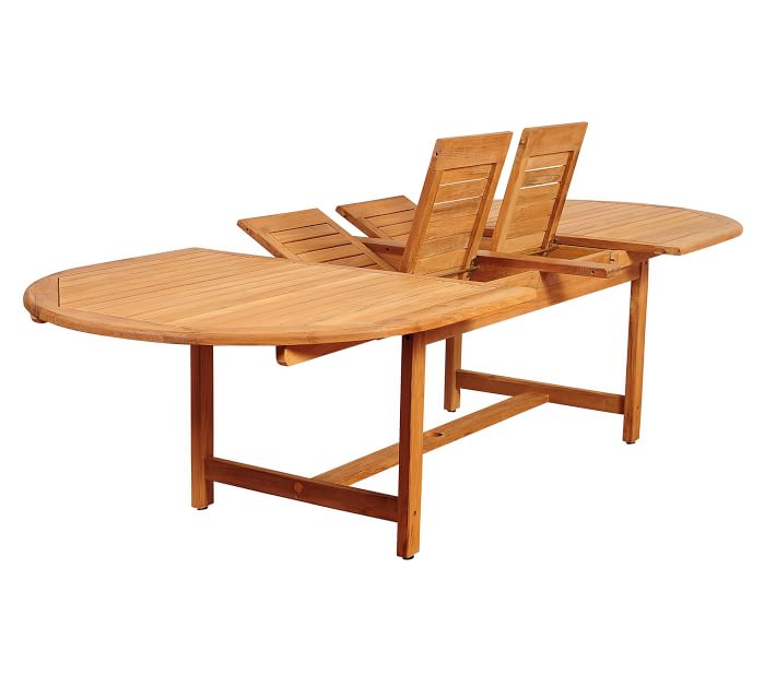Nassau Teak Extending Oval Dining Table thumbnail 4