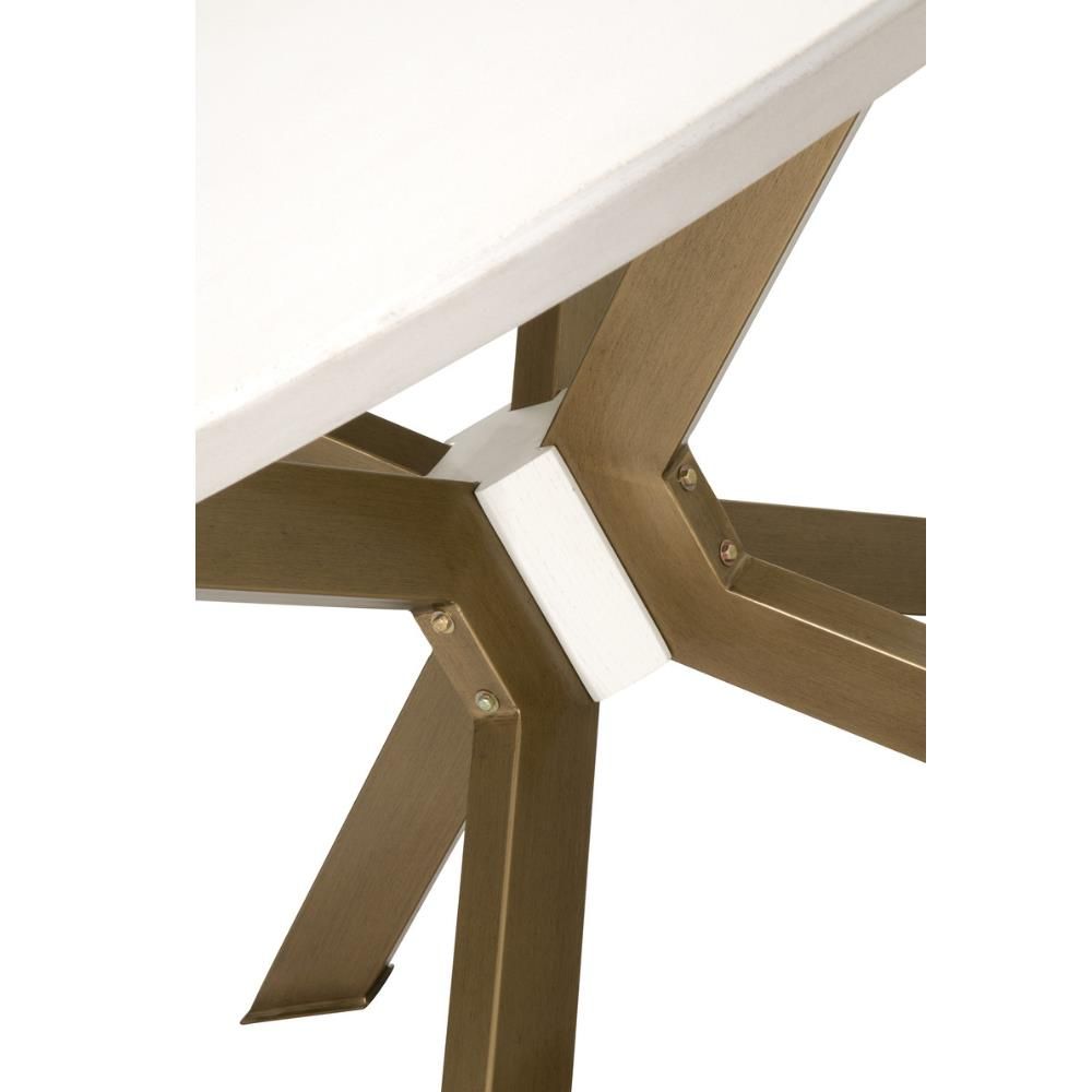 Scarlett Industrial Loft White Concrete Round Dining Table thumbnail 3