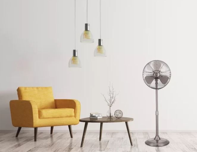 Hunter Home Comfort Retro Oscillating Pedestal Standing Fan thumbnail 3