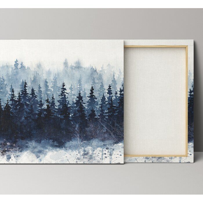 Indigo Forest Print on Canvas thumbnail 2