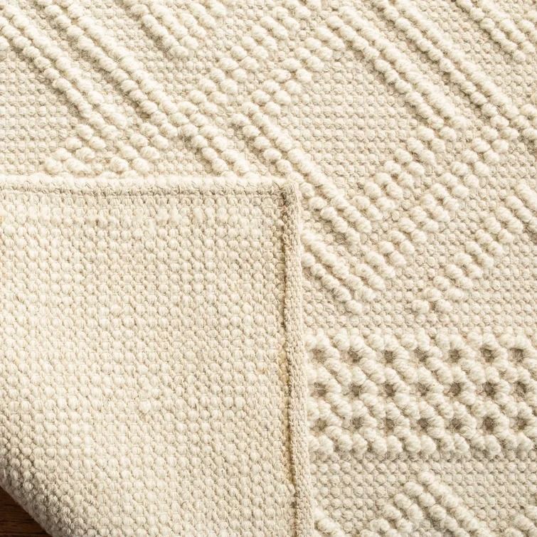 Xamiera Hand Tufted Wool or Cotton Ivory Area Rug-10'x14' thumbnail 5