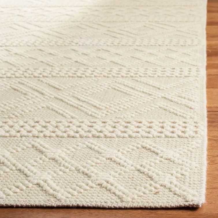 Xamiera Hand Tufted Wool or Cotton Ivory Area Rug-10'x14' thumbnail 6