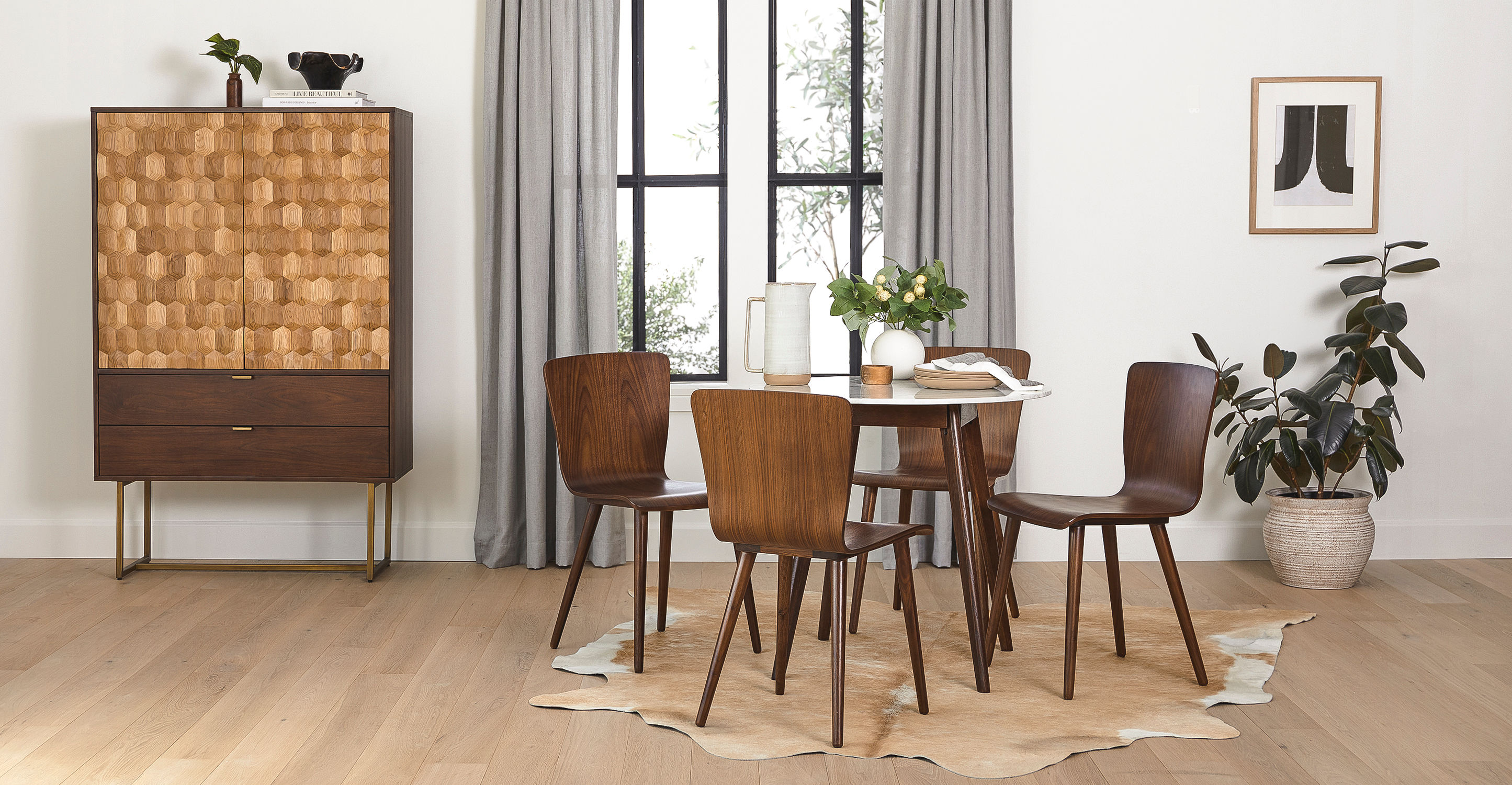 Cossa Cowhide Brown Rug-5'x8' thumbnail 2