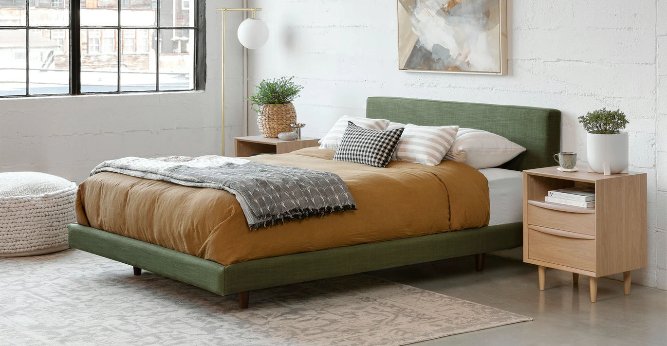 Tessu Olio Green Bed-Queen thumbnail 2