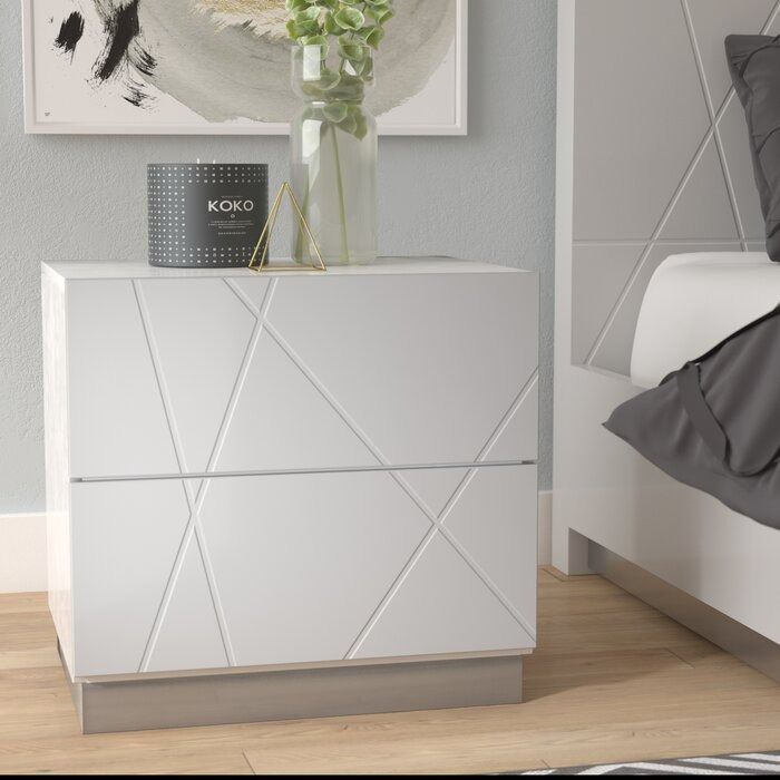 Anikesh Two Drawer Nightstand thumbnail 2