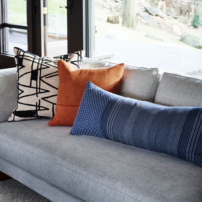 Woven Kantha Pillow Cover thumbnail 4