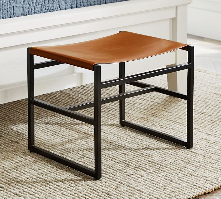 Hardy Leather Accent Stool thumbnail 3