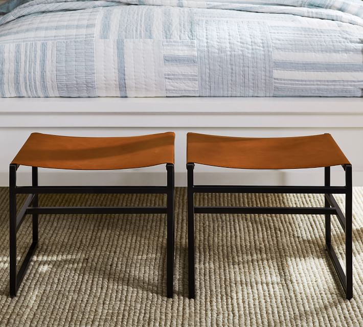 Hardy Leather Accent Stool thumbnail 4