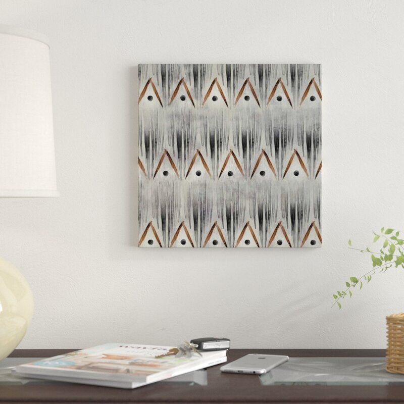 Grey Tribal Graphic Art Print on Canvas thumbnail 4