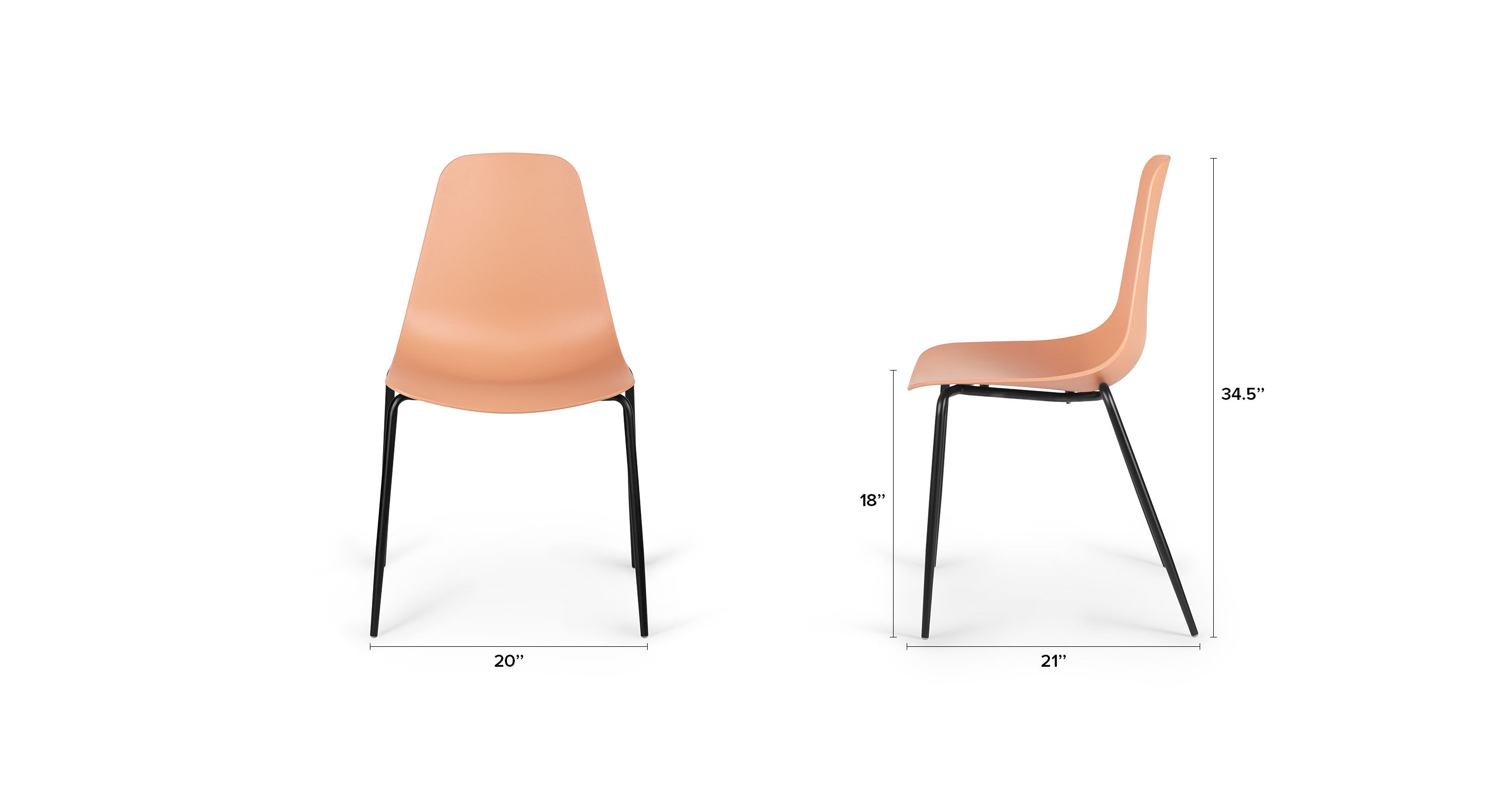 Svelti Grano Laguna Orange Dining Chair thumbnail 8