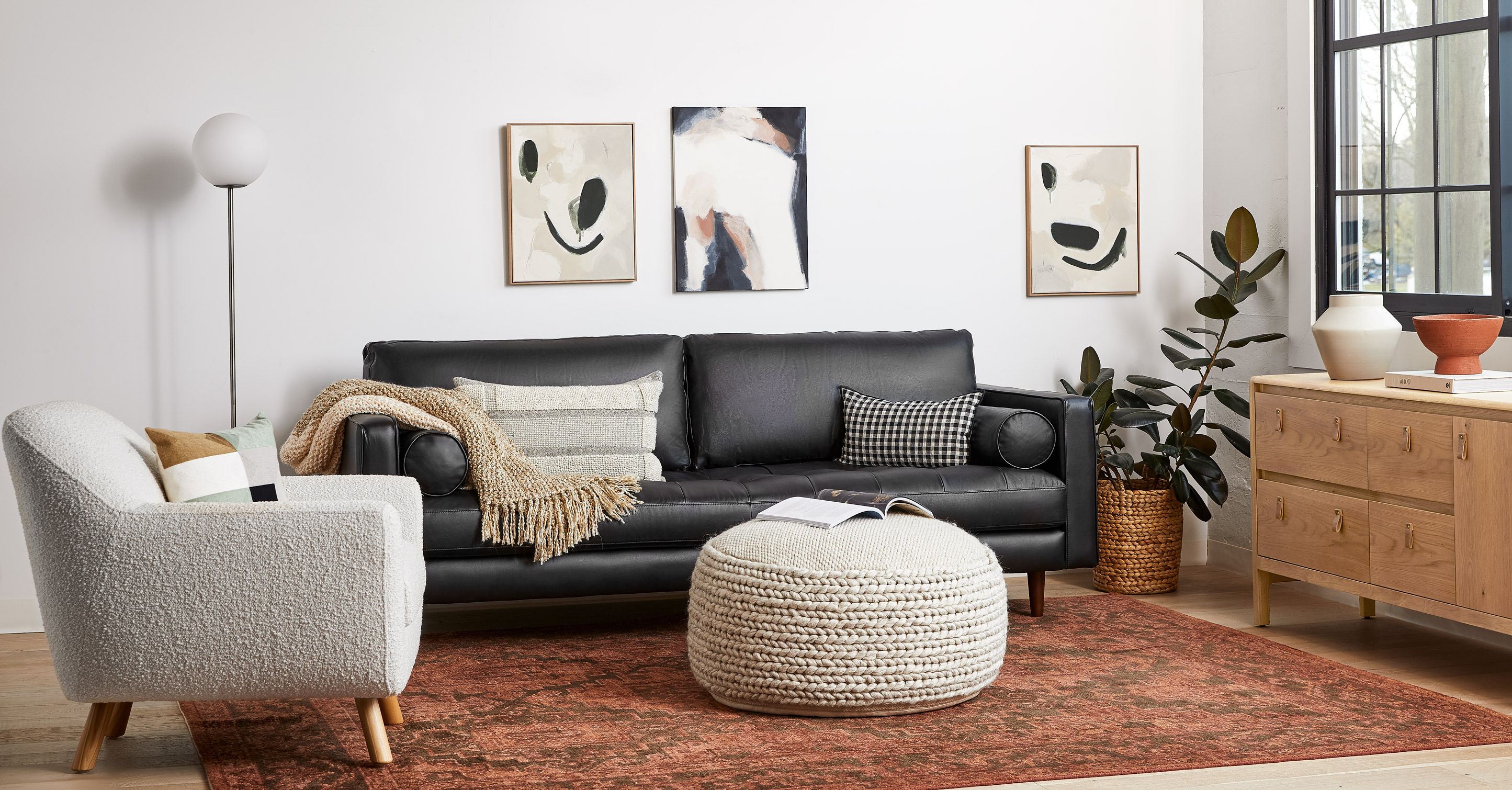 Gabriola Ivory Boucle Lounge Chair thumbnail 5