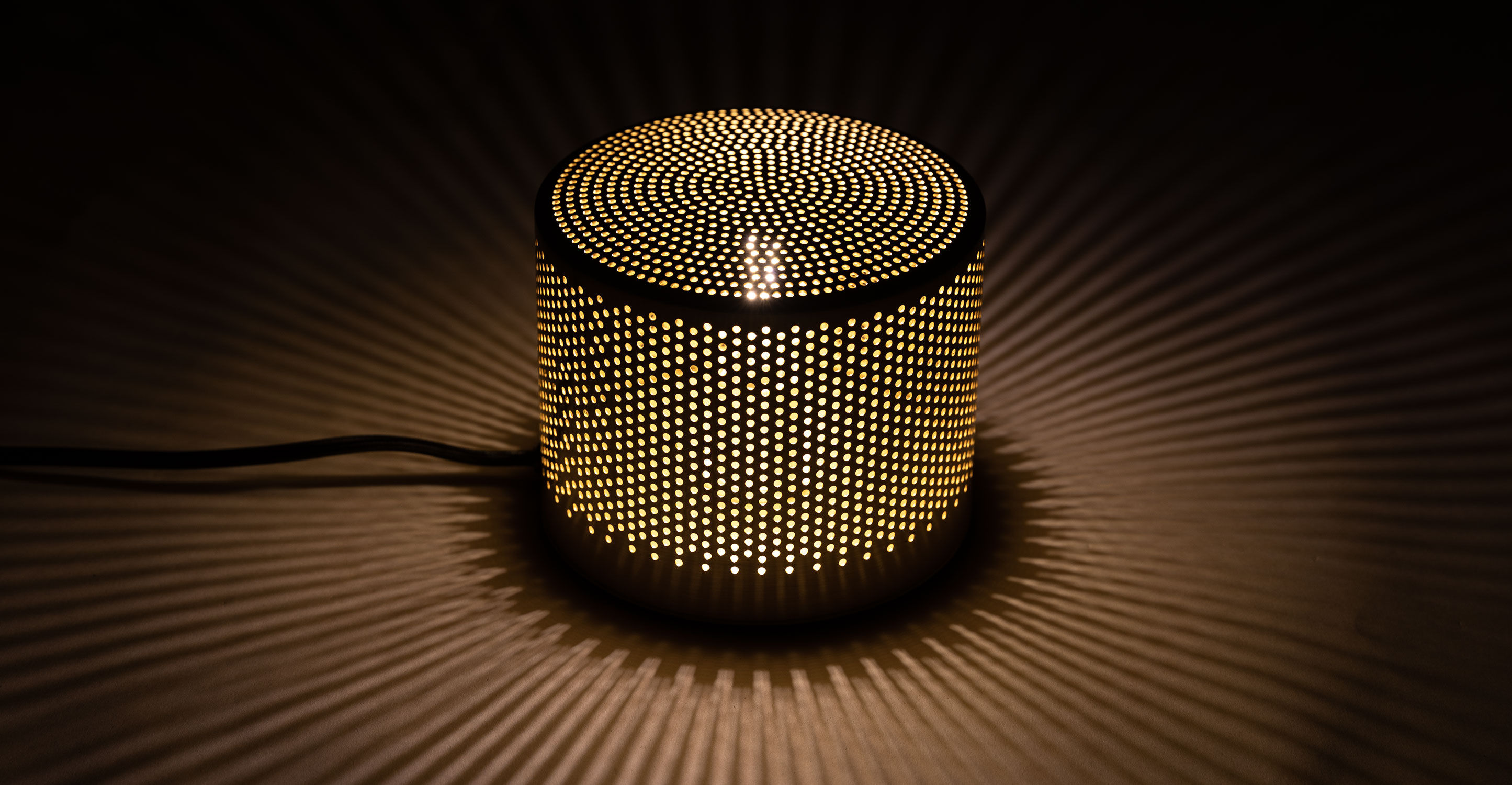 Perforate Brass Table Lamp thumbnail 4