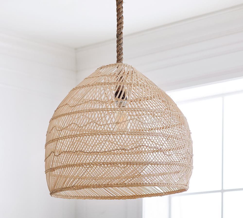 Flora Rattan Pendant thumbnail 2