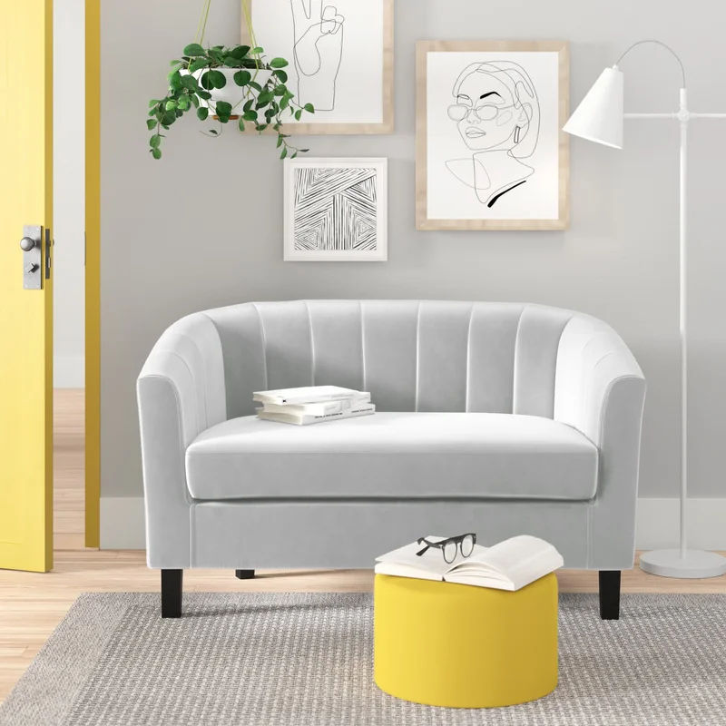 Ziaa Round Arm Loveseat thumbnail 2