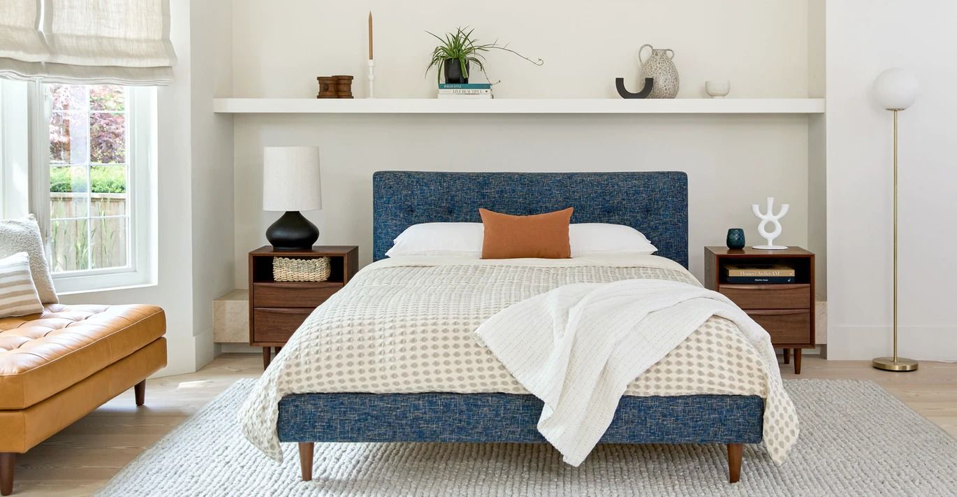 Sven Neptune Blue Bed- Queen thumbnail 2
