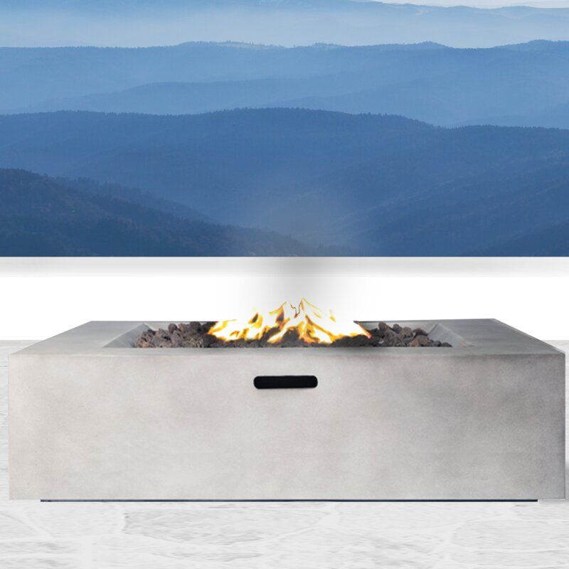 Aly Fiber Reinforced Concrete Outdoor Fire Pit Table thumbnail 2