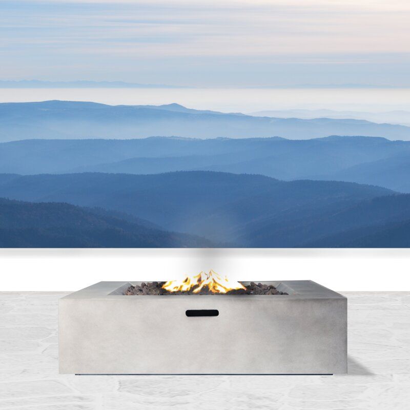 Aly Fiber Reinforced Concrete Outdoor Fire Pit Table thumbnail 3