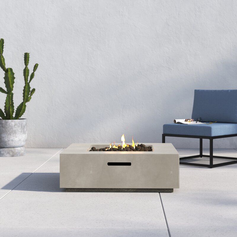 Aly Fiber Reinforced Concrete Outdoor Fire Pit Table thumbnail 4