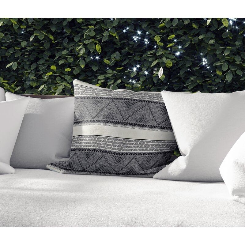 Geoff Outdoor Square Cotton Pillow Cover and Insert thumbnail 2