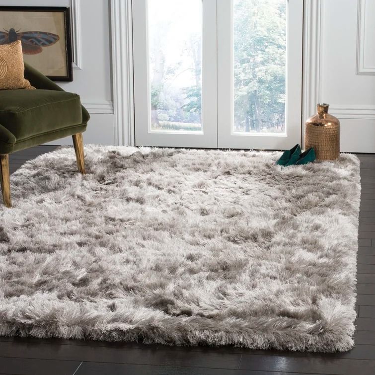 Morrell Shag Hand-Tufted Light Gray Area Rug-6'x9' thumbnail 2