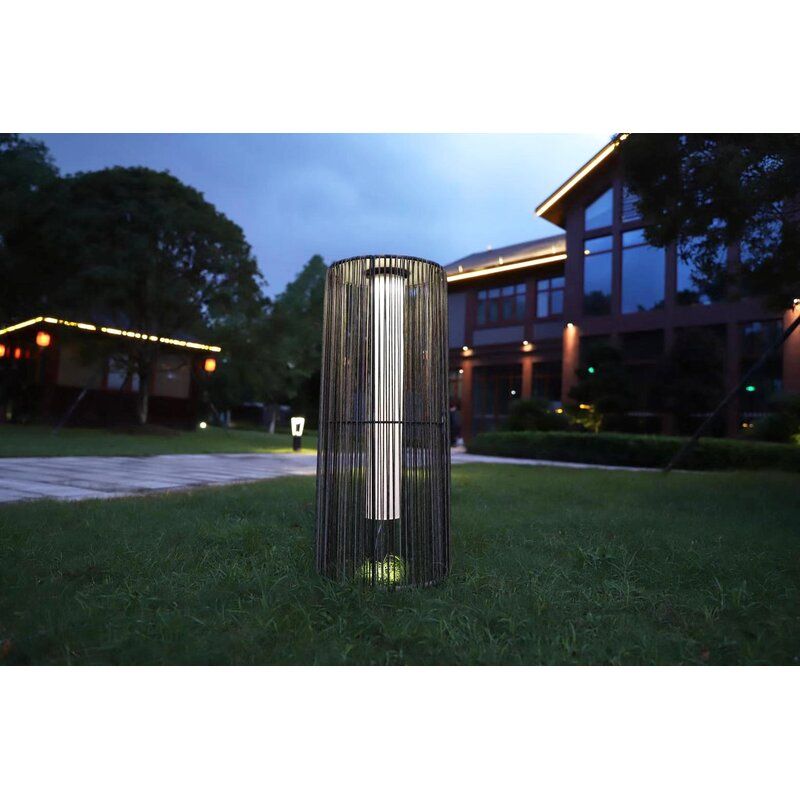 Beige Solar Powered LED Outdoor Floor Lamp thumbnail 2