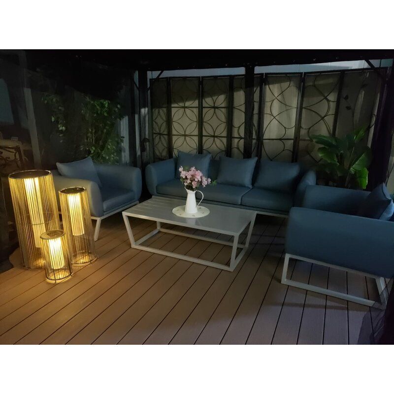Beige Solar Powered LED Outdoor Floor Lamp thumbnail 3