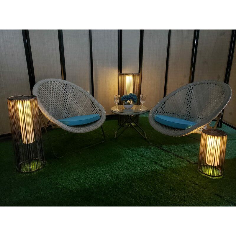 Beige Solar Powered LED Outdoor Floor Lamp thumbnail 4