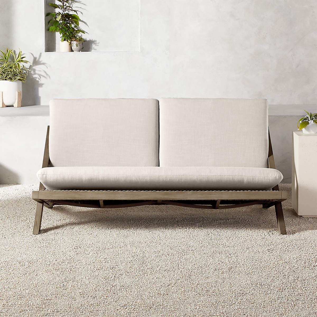 LECCO TEAK OUTDOOR LOVESEAT thumbnail 2